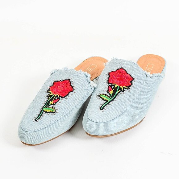 YOKI Mules - Light Denim Slides - Size 7.5 - Picture 1 of 5